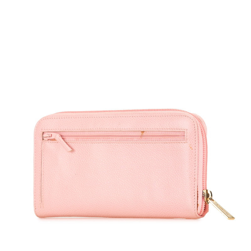 Chanel Caviar Skin Long Wallet Pink