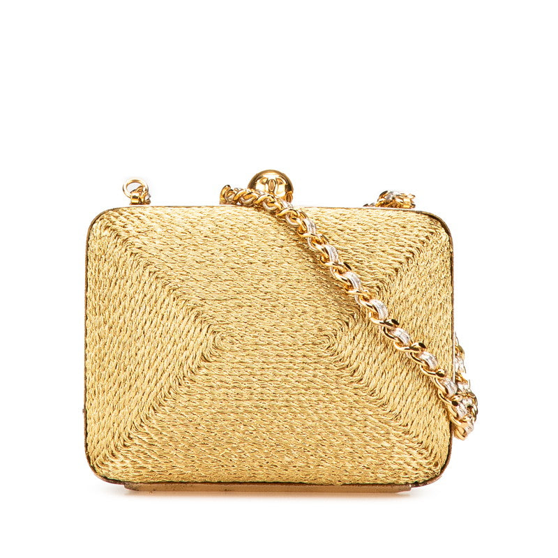 Chanel Coco Mark Glitter Canvas Shoulder Bag