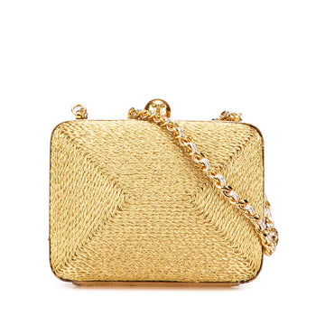 Chanel Coco Mark Glitter Canvas Shoulder Bag