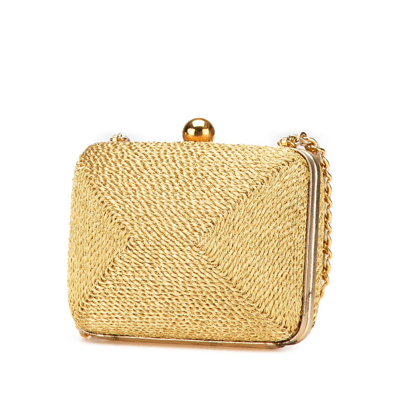 Chanel Coco Mark Glitter Canvas Shoulder Bag
